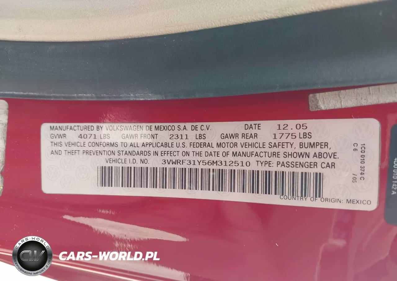 2006 Volkswagen New Beetle 2.5 VIN:3VWRF31Y56M312510 - 9