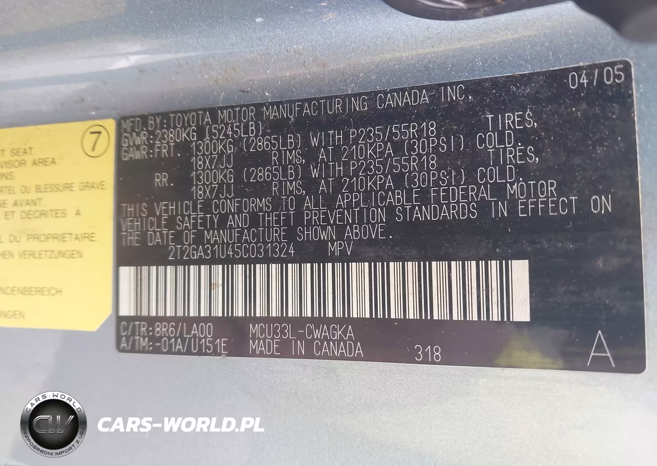 2005 Lexus Rx 330 VIN:2T2GA31U45C031324 - 9