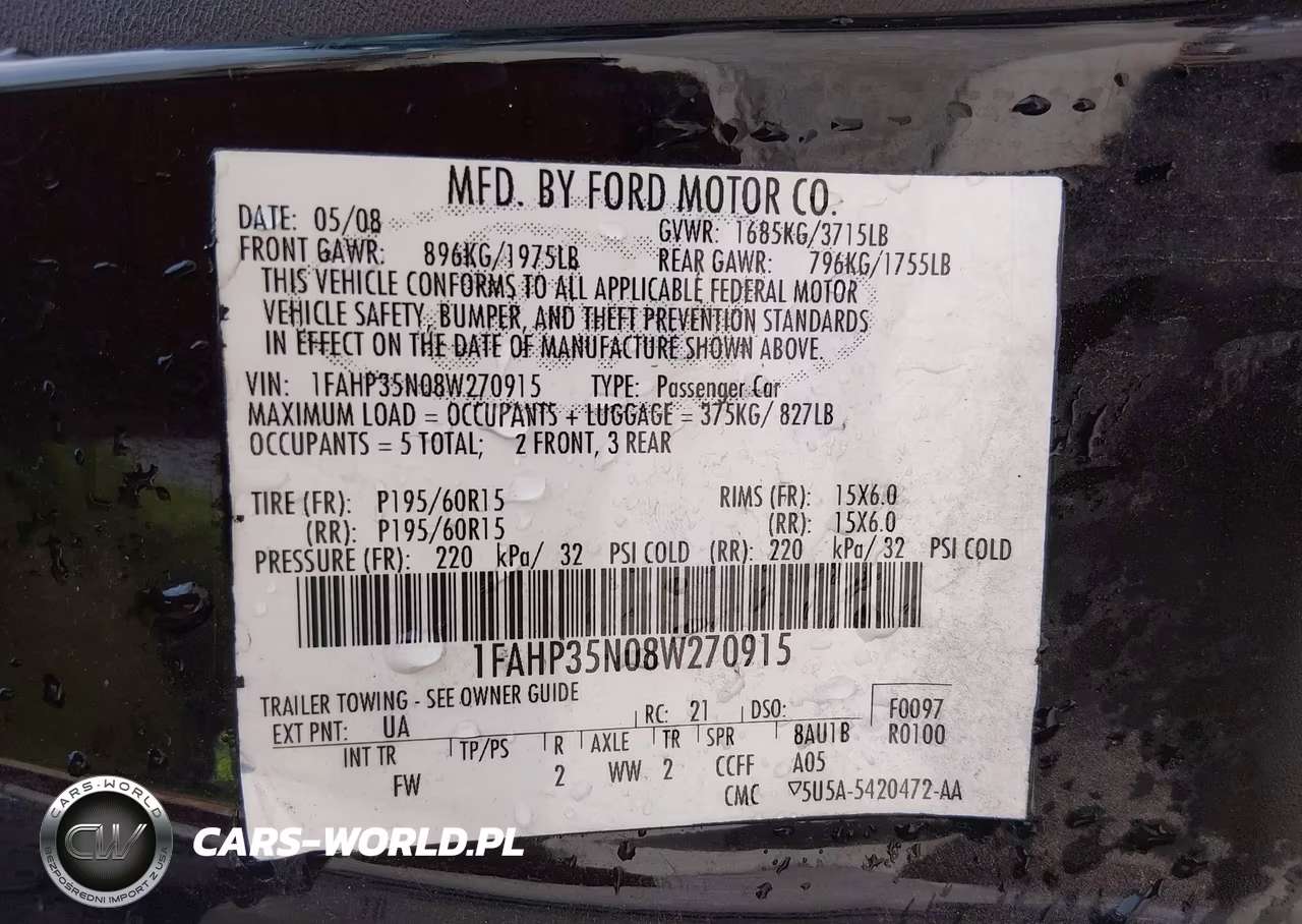 2008 Ford Focus Se-Ses VIN:1FAHP35N08W270915 - 9