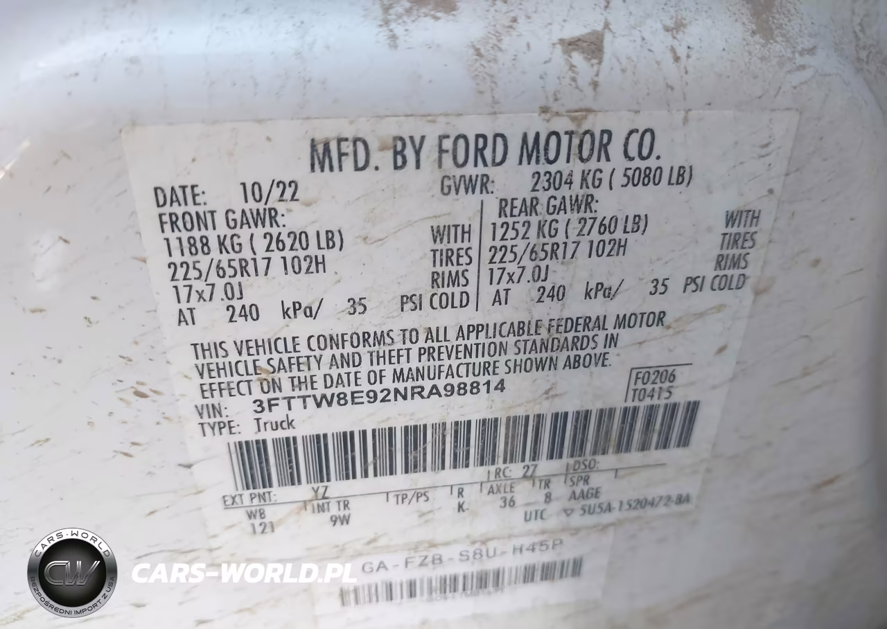 2022 Ford Maverick Xl VIN:3FTTW8E92NRA98814 - 9