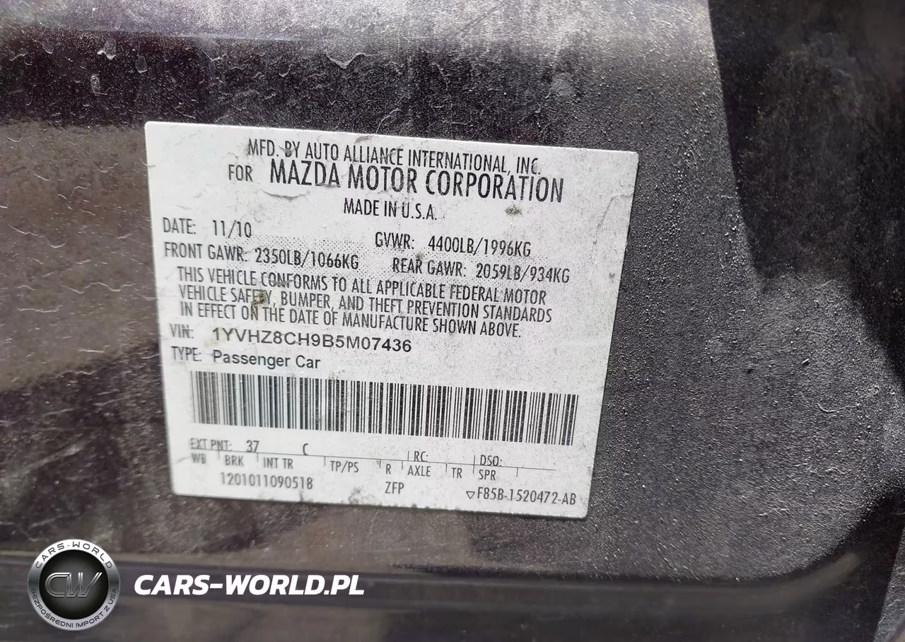2011 Mazda Mazda6 I Touring Plus VIN:1YVHZ8CH9B5M07436 - 9