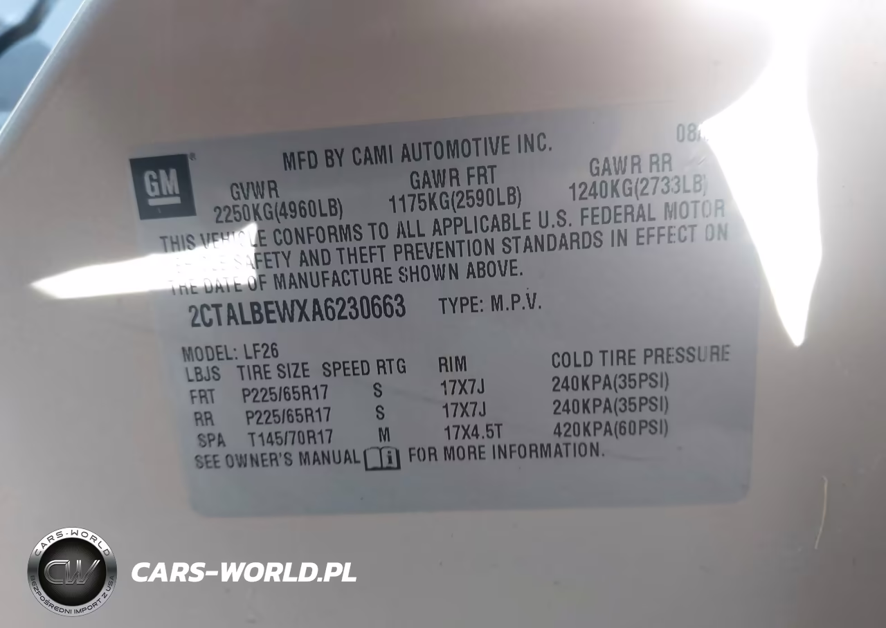 2010 GMC Terrain Sle-1 VIN:2CTALBEWXA6230663 - 9