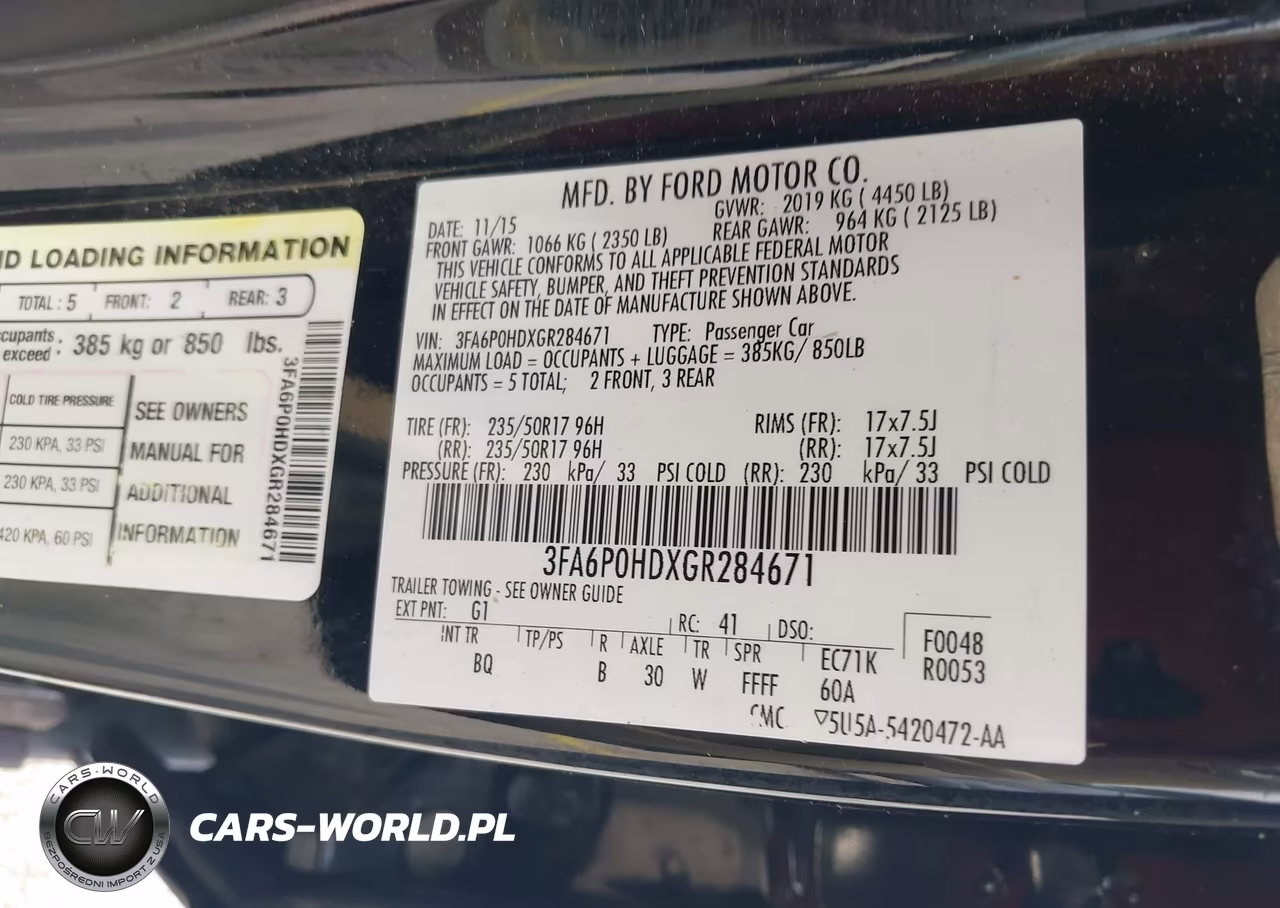 2016 Ford Fusion Se VIN:3FA6P0HDXGR284671 - 9