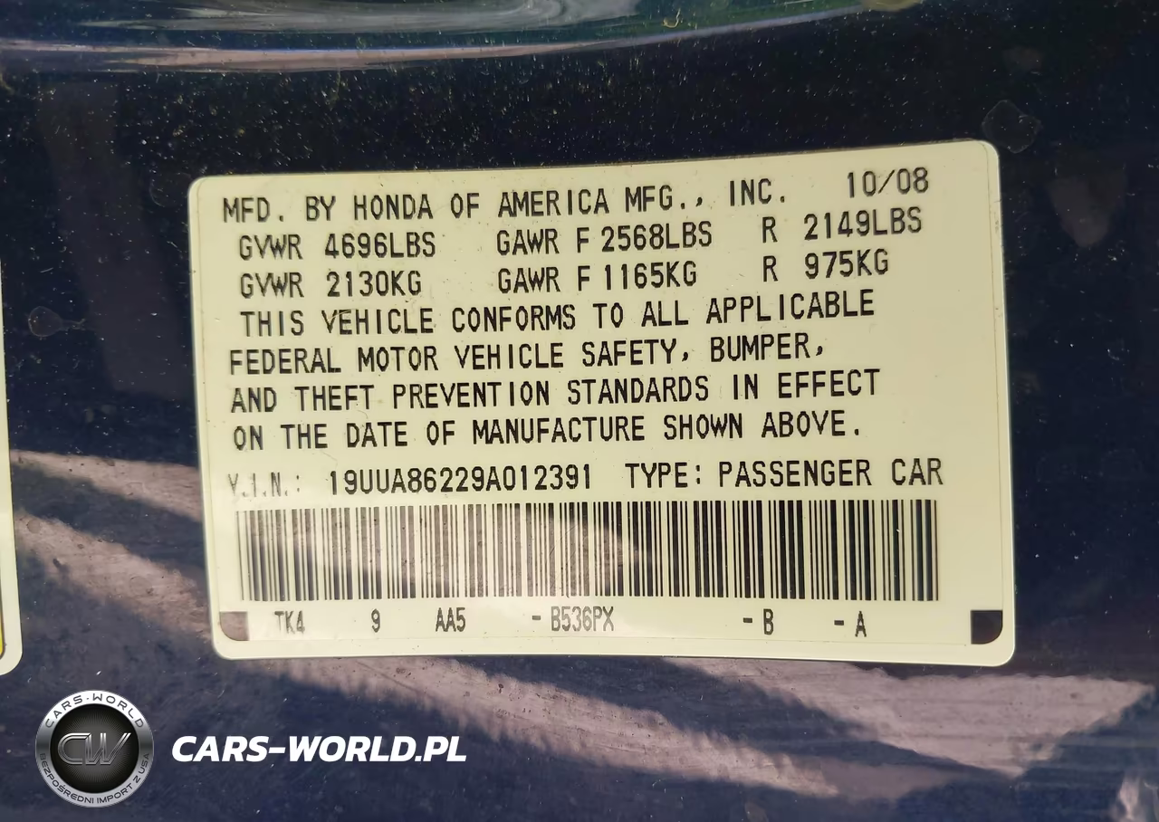 2009 Acura Tl 3.5 VIN:19UUA86229A012391 - 9