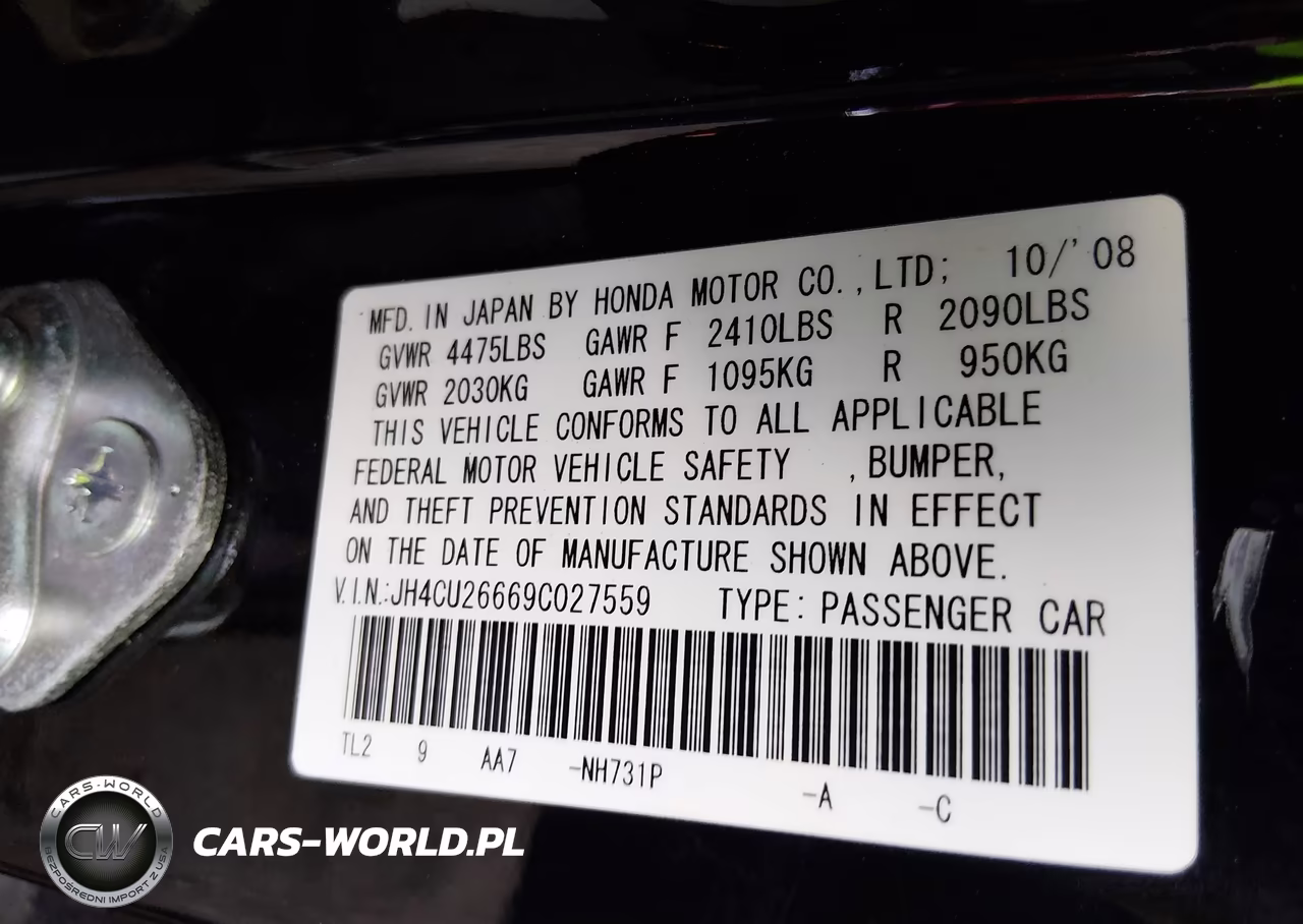 2009 Acura Tsx VIN:JH4CU26669C027559 - 9