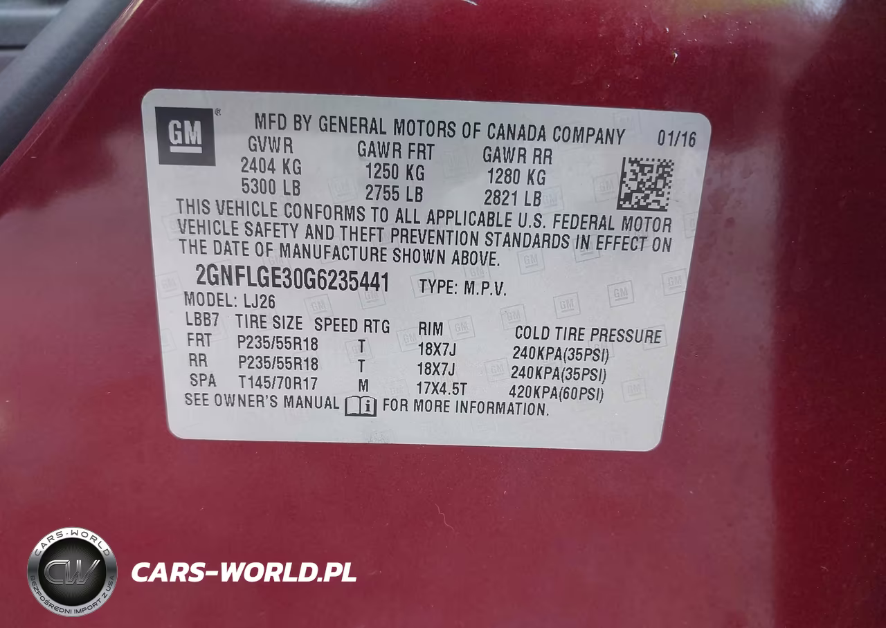 2016 Chevrolet Equinox Ltz VIN:2GNFLGE30G6235441 - 9