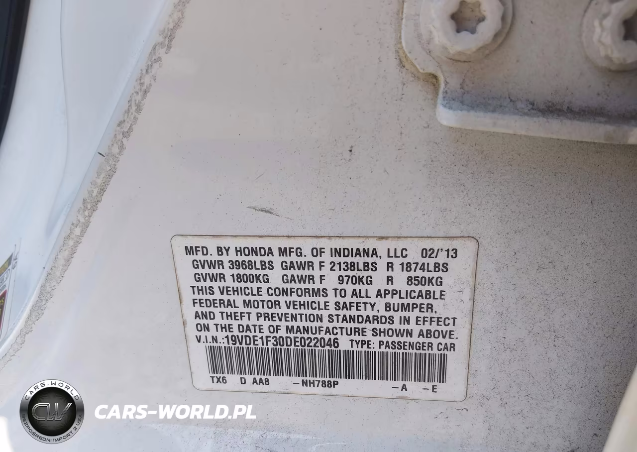 2013 Acura Ilx 2.0L VIN:19VDE1F30DE022046 - 9
