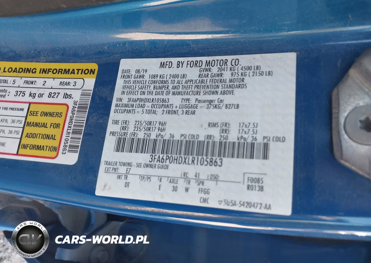 2020 Ford Fusion Se VIN:3FA6P0HDXLR105863 - 9