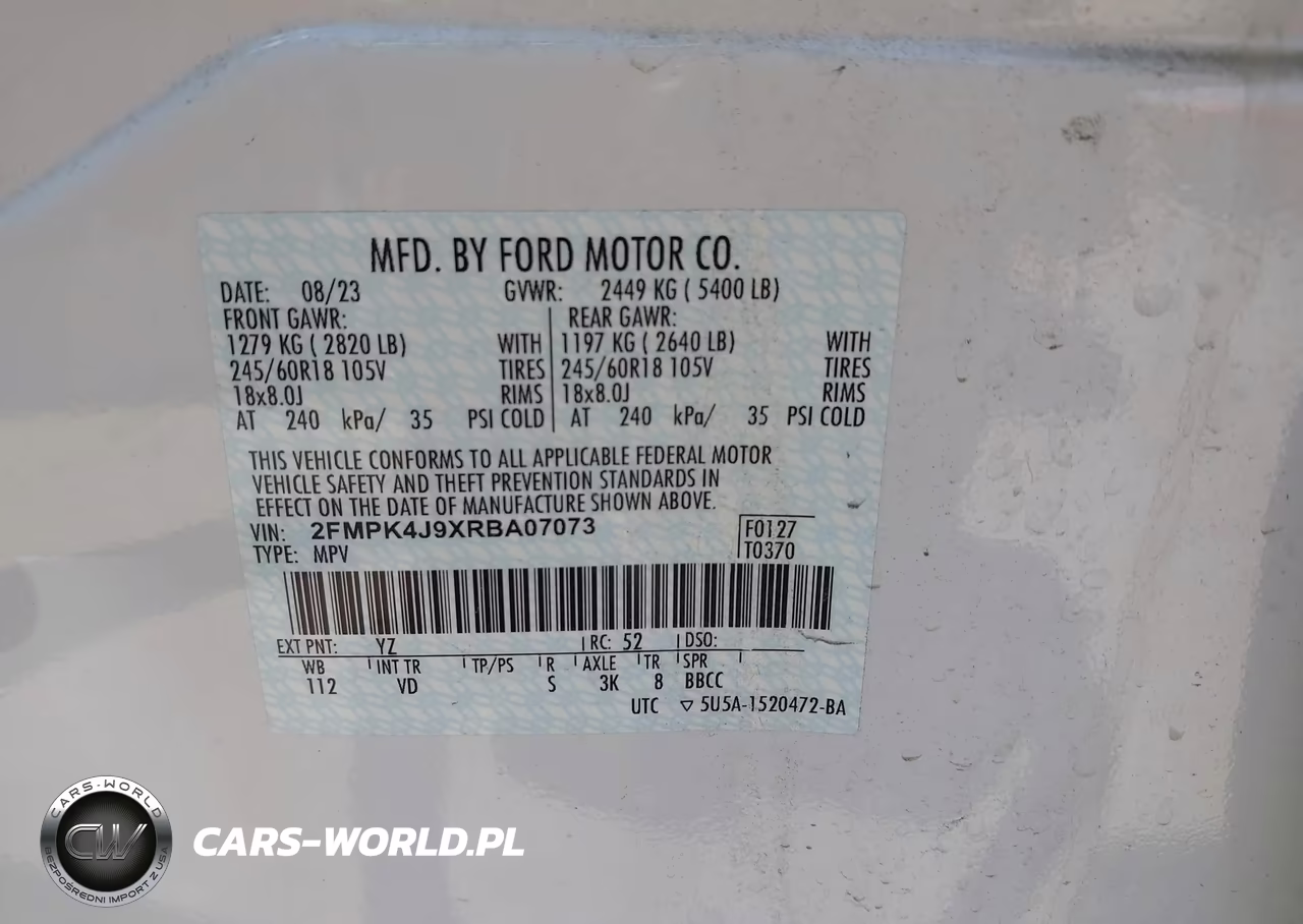 2024 Ford Edge Sel VIN:2FMPK4J9XRBA07073 - 9