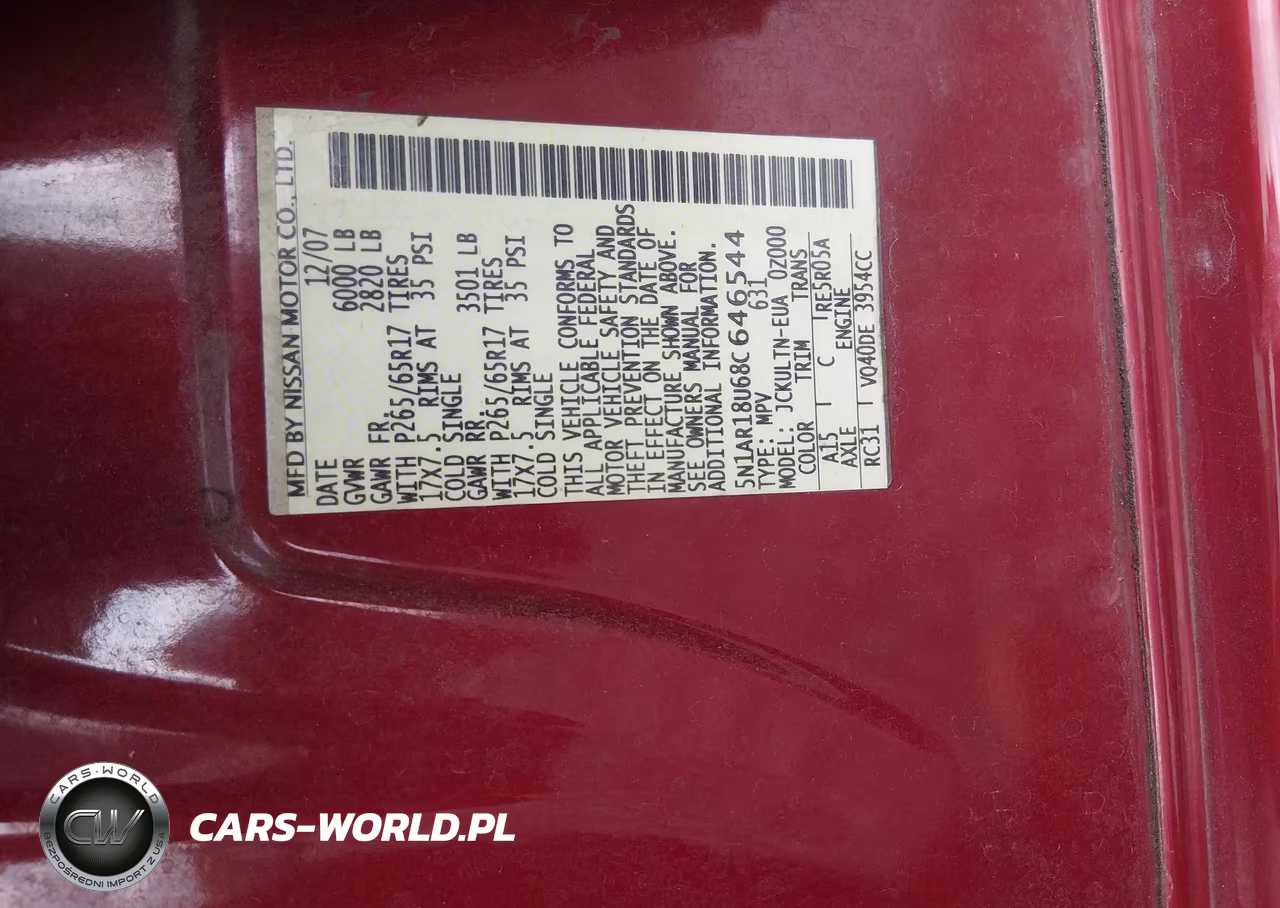 2008 Nissan Pathfinder Se VIN:5N1AR18U68C646544 - 9