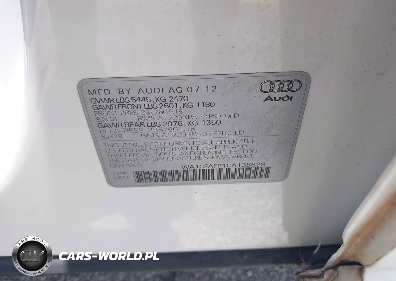 2012 Audi Q5 2.0T Premium VIN:WA1CFAFP1CA138628 - 9