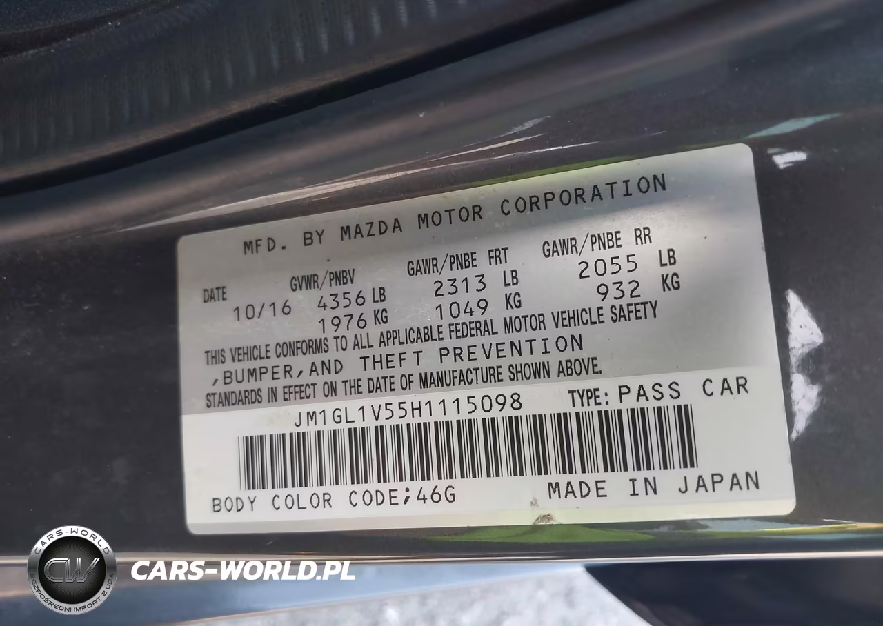 2017 Mazda Mazda6 Touring VIN:JM1GL1V55H1115098 - 9