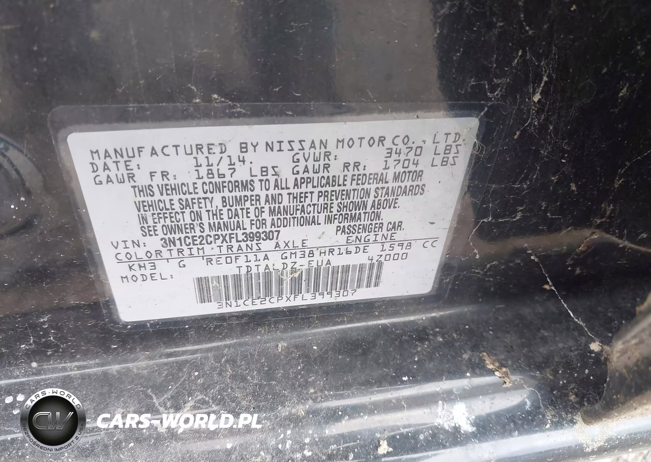 2015 Nissan Versa Note Sv VIN:3N1CE2CPXFL399307 - 9