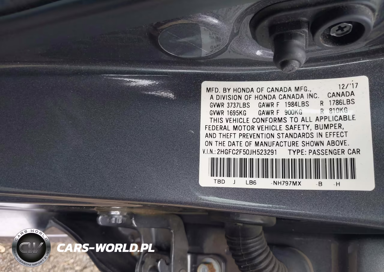 2018 Honda Civic Lx VIN:2HGFC2F50JH523291 - 9