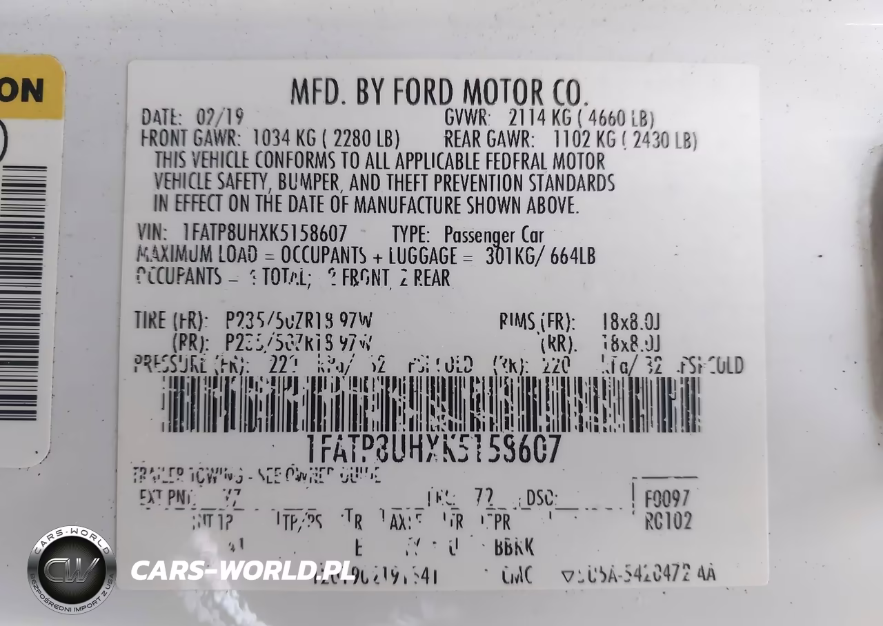 2019 Ford Mustang Ecoboost Premium VIN:1FATP8UHXK5158607 - 9