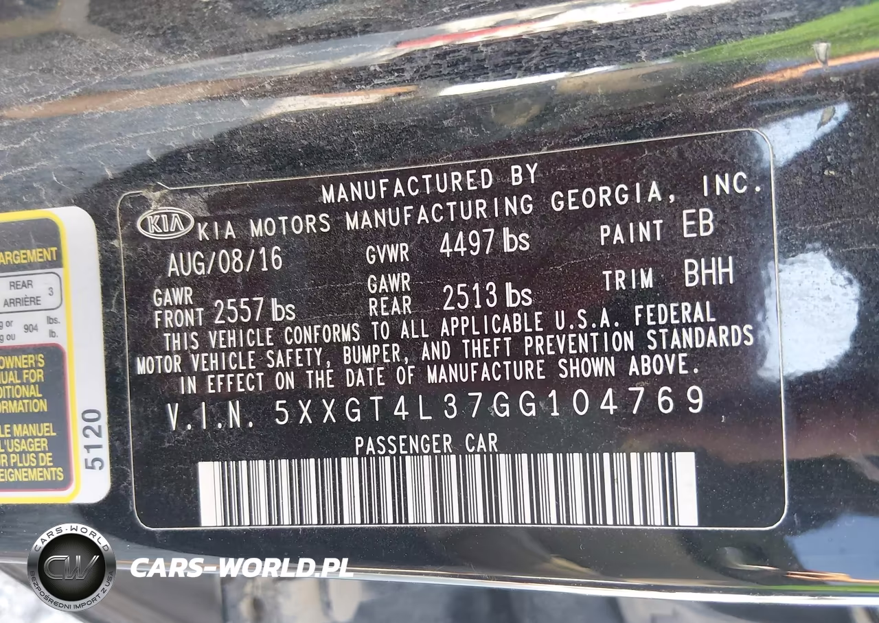 2016 Kia Optima Lx VIN:5XXGT4L37GG104769 - 9