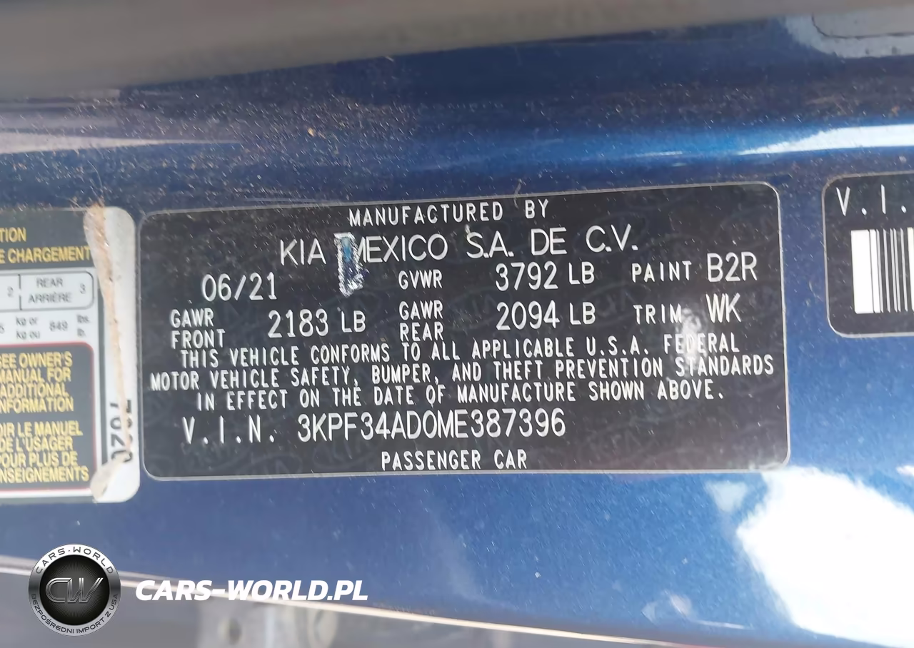 2021 Kia Forte Gt-Line VIN:3KPF34AD0ME387396 - 9