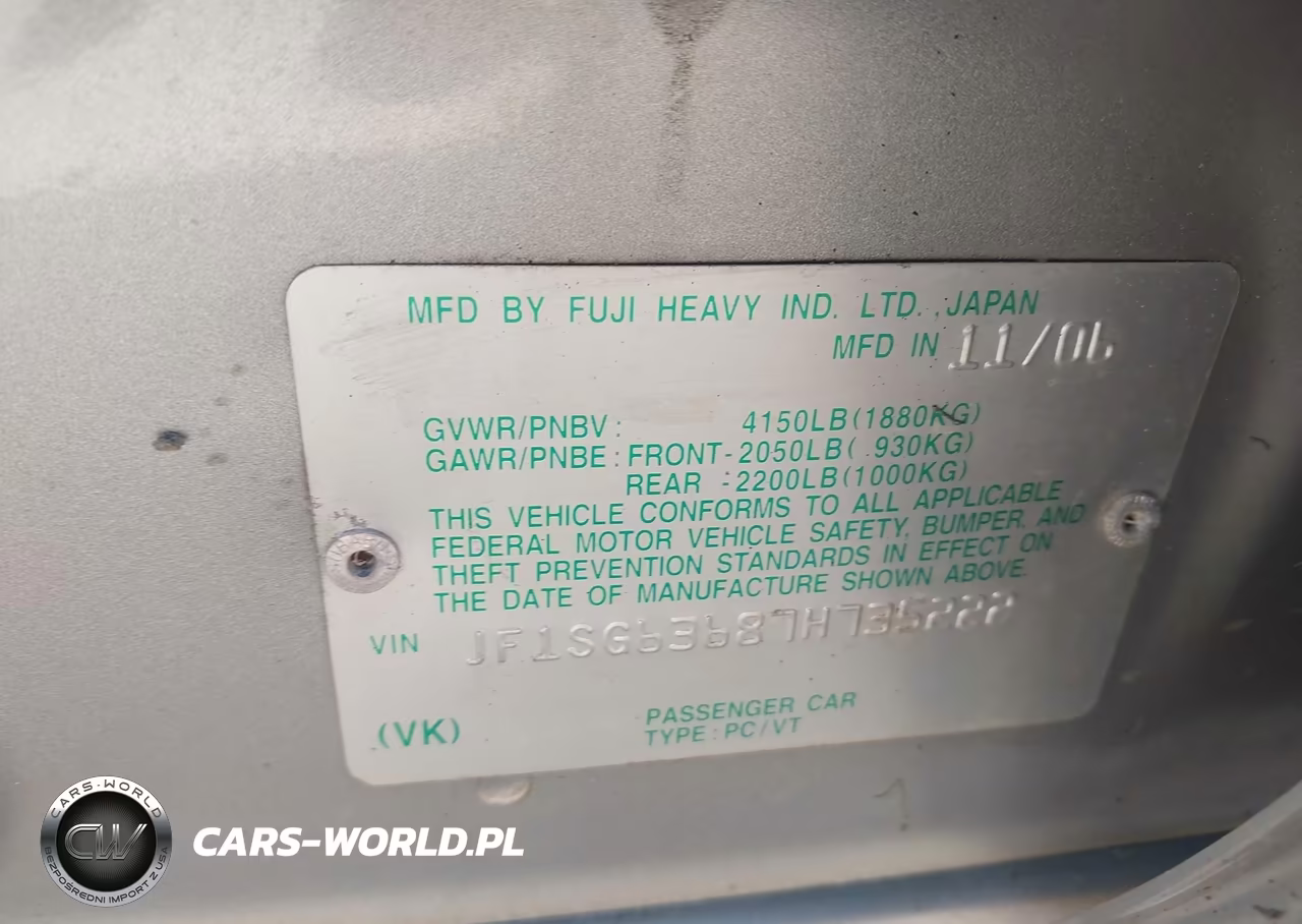 2007 Subaru Forester 2.5X VIN:JF1SG63687H735222 - 9