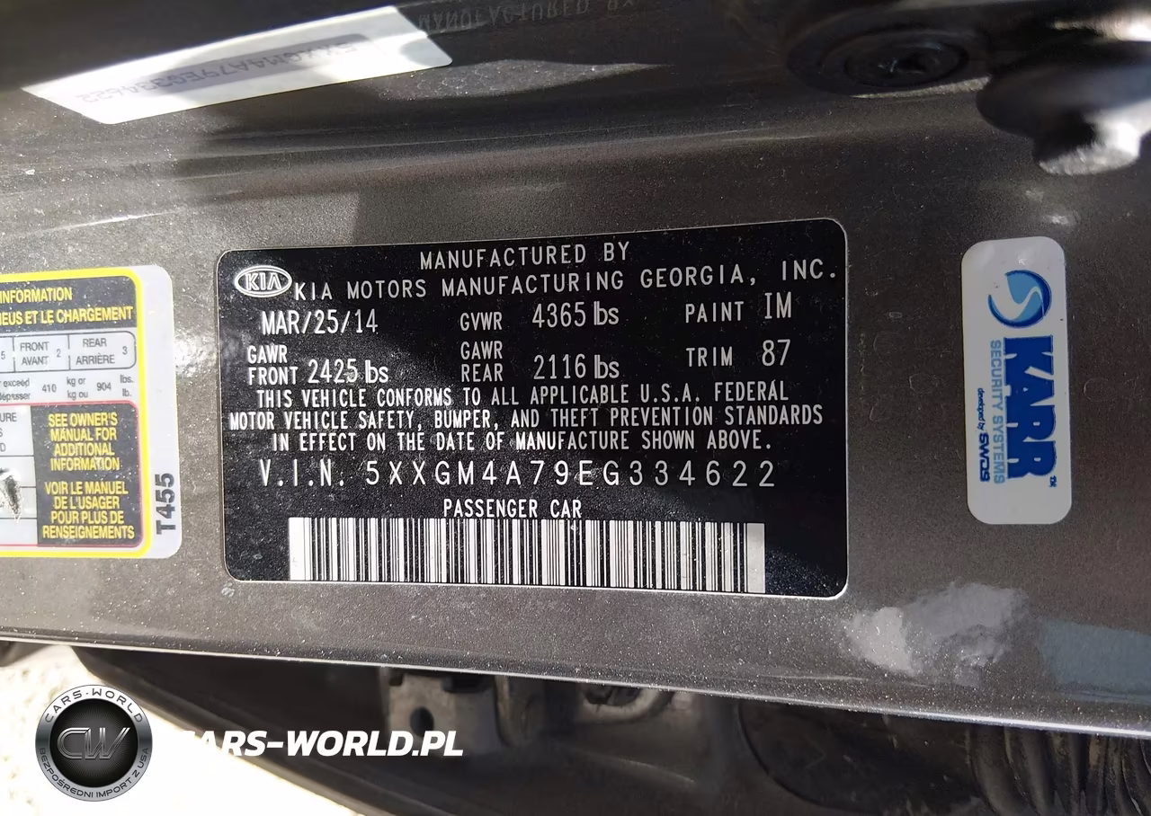 2014 Kia Optima Lx VIN:5XXGM4A79EG334622 - 9