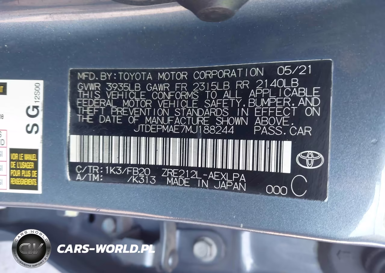 2021 Toyota Corolla Le VIN:JTDEPMAE7MJ188244 - 9