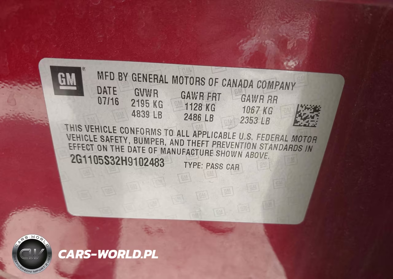 2017 Chevrolet Impala 1Lt VIN:2G1105S32H9102483 - 9