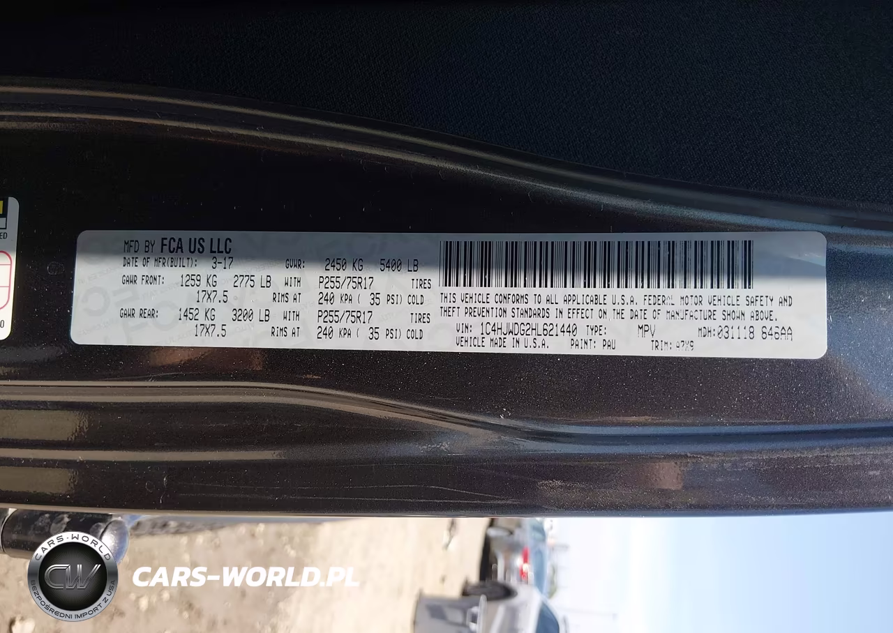 2017 Jeep Wrangler Unlimited Sport VIN:1C4HJWDG2HL621440 - 9