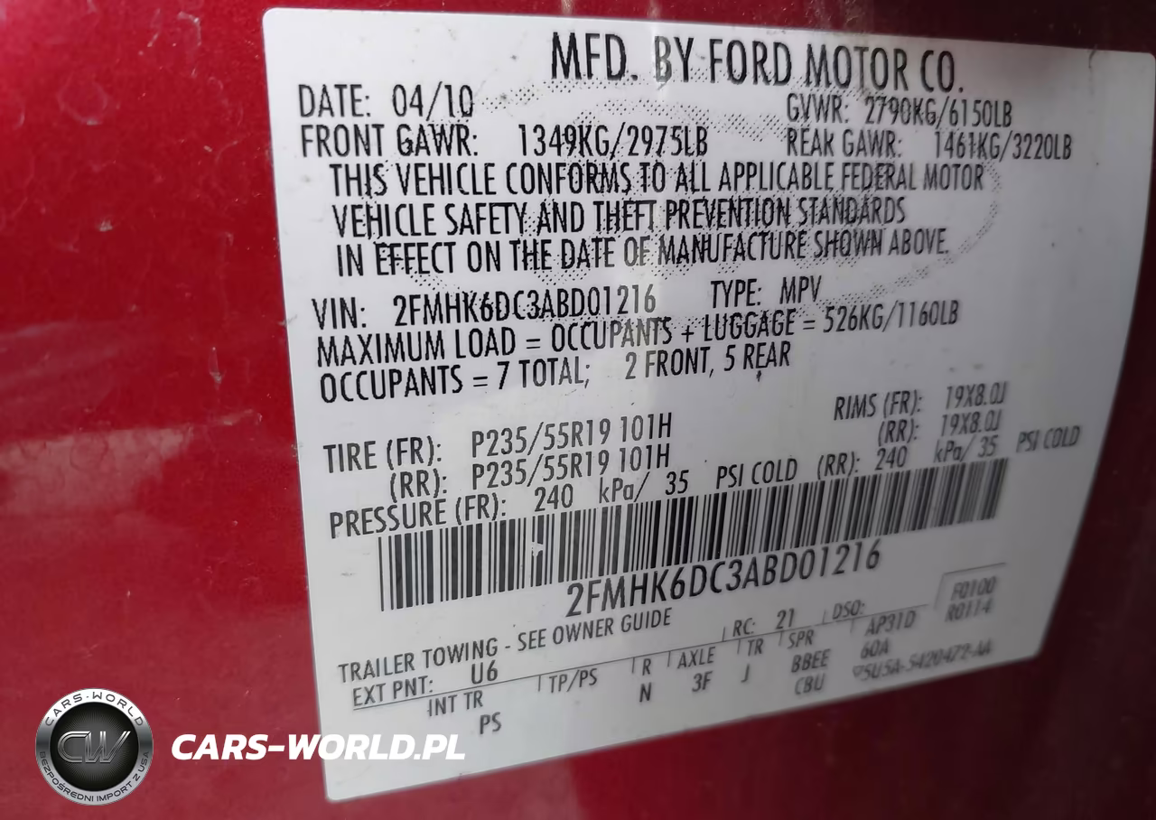 2010 Ford Flex Limited VIN:2FMHK6DC3ABD01216 - 9