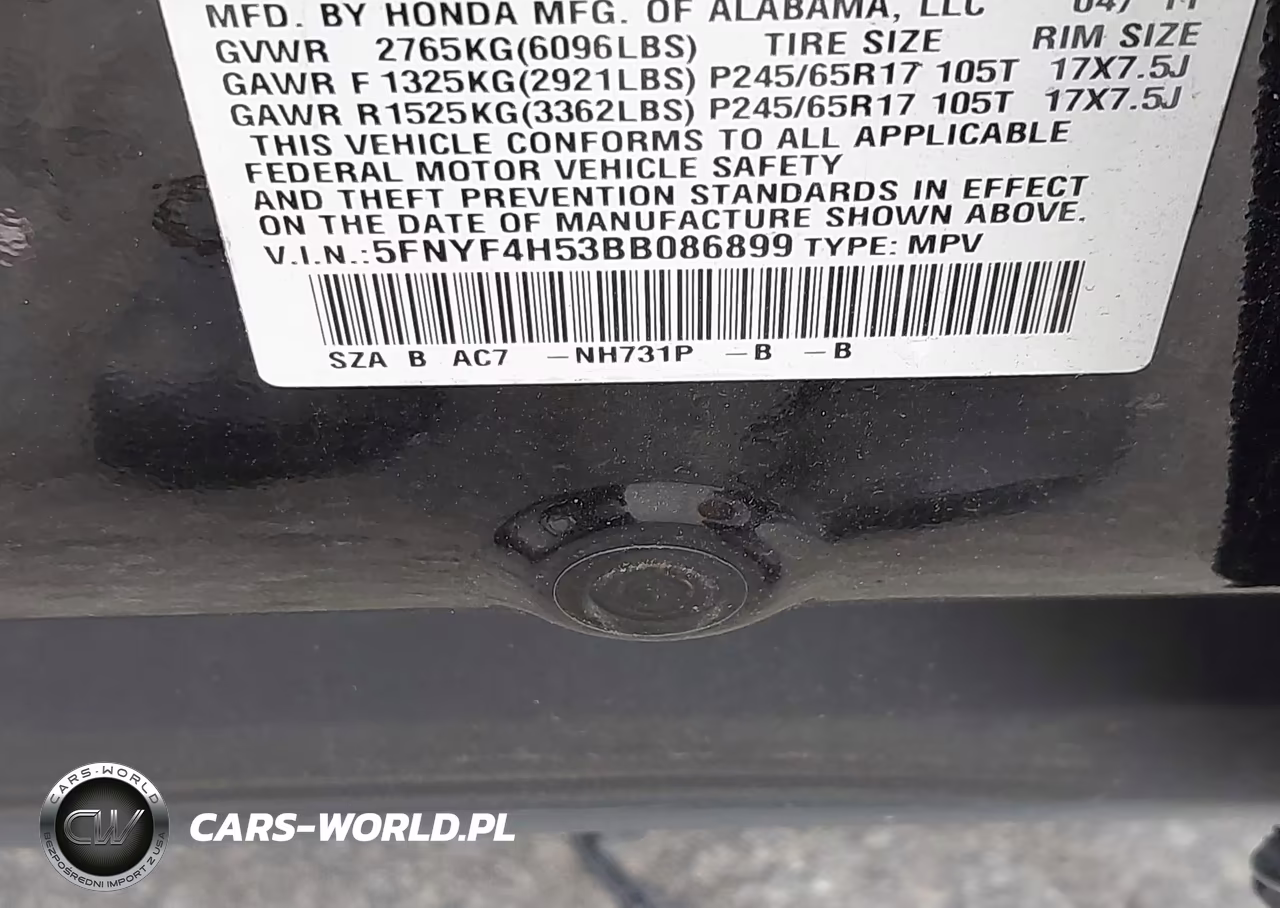 2011 Honda Pilot Ex-L VIN:5FNYF4H53BB086899 - 9