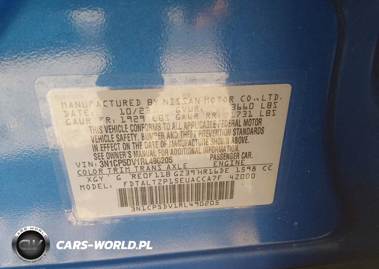 2024 Nissan Kicks Sr Xtronic Cvt VIN:3N1CP5DV1RL490205 - 9