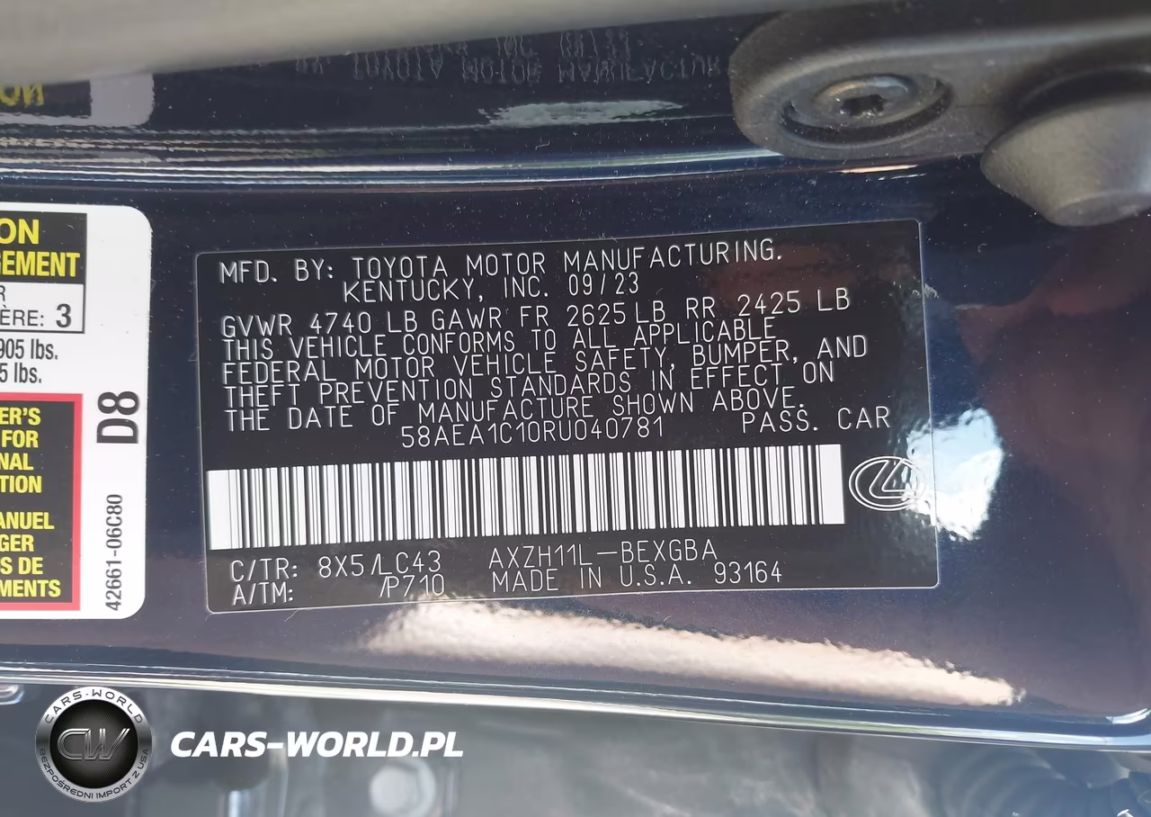 2024 Lexus Es 300H Luxury VIN:58AEA1C10RU040781 - 9