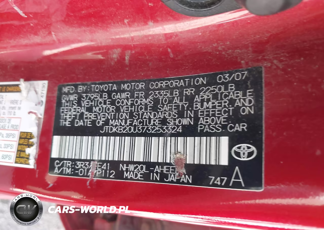 2007 Toyota Prius VIN:JTDKB20U373253324 - 9
