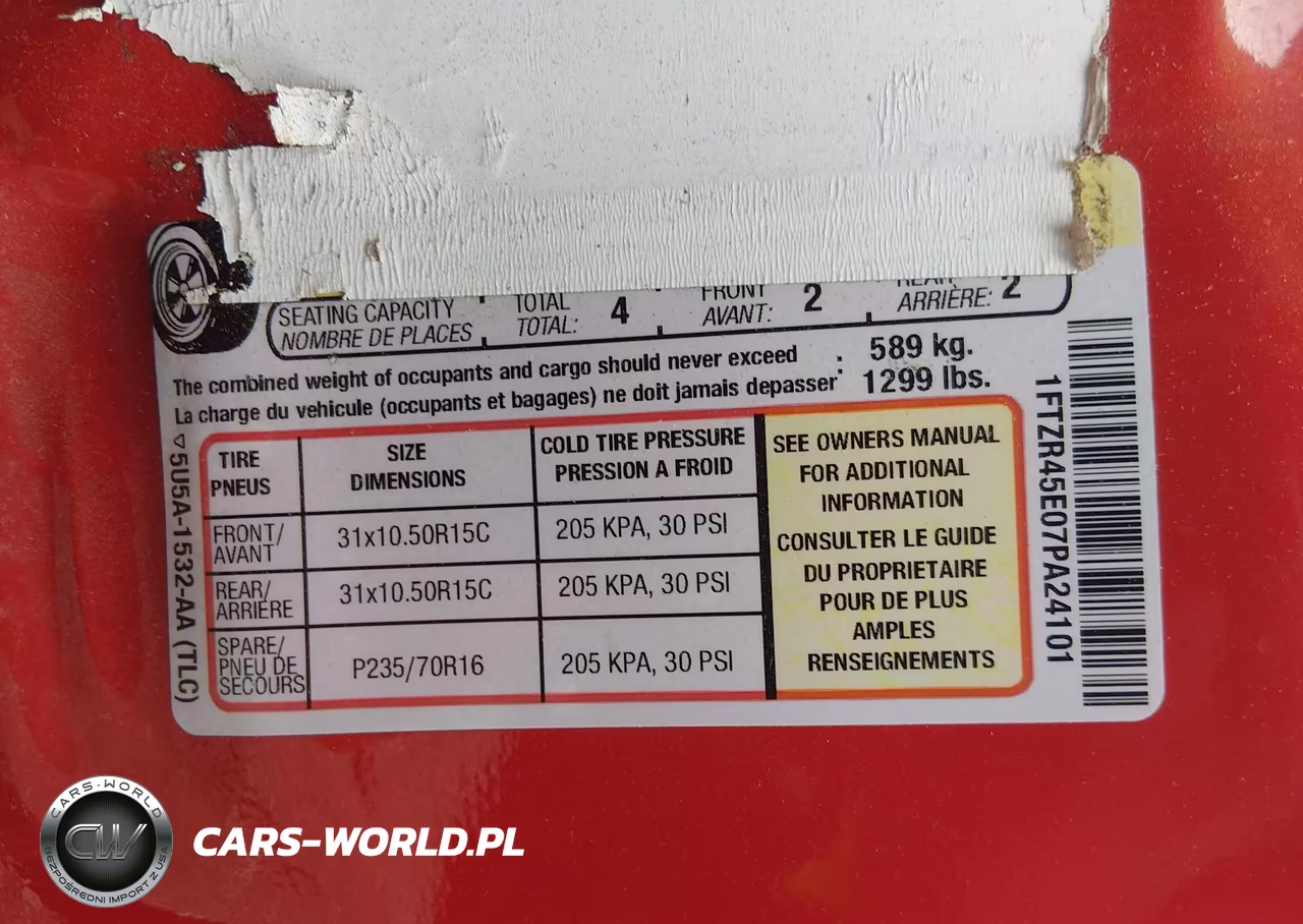 2007 Ford Ranger Fx4 Level Ii-Fx4 Off-Road-Sport-Xlt VIN:1FTZR45E07PA24101 - 9