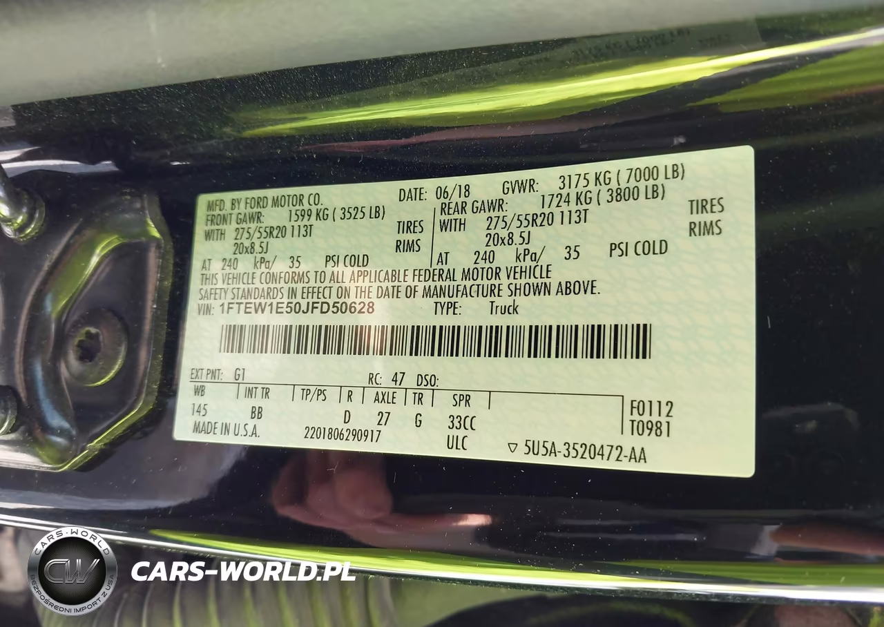 2018 Ford F-150 Platinum VIN:1FTEW1E50JFD50628 - 9