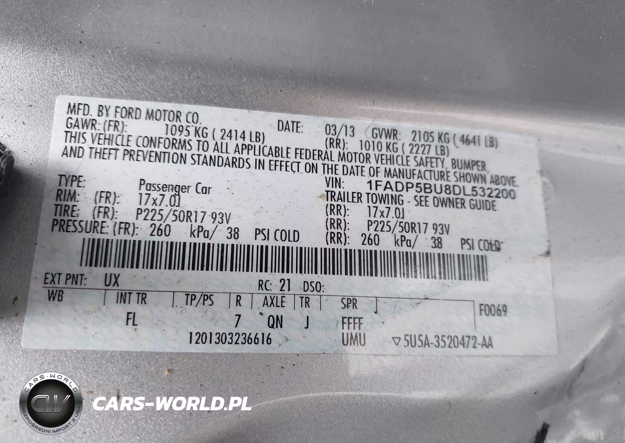 2013 Ford C-Max Hybrid Sel VIN:1FADP5BU8DL532200 - 9