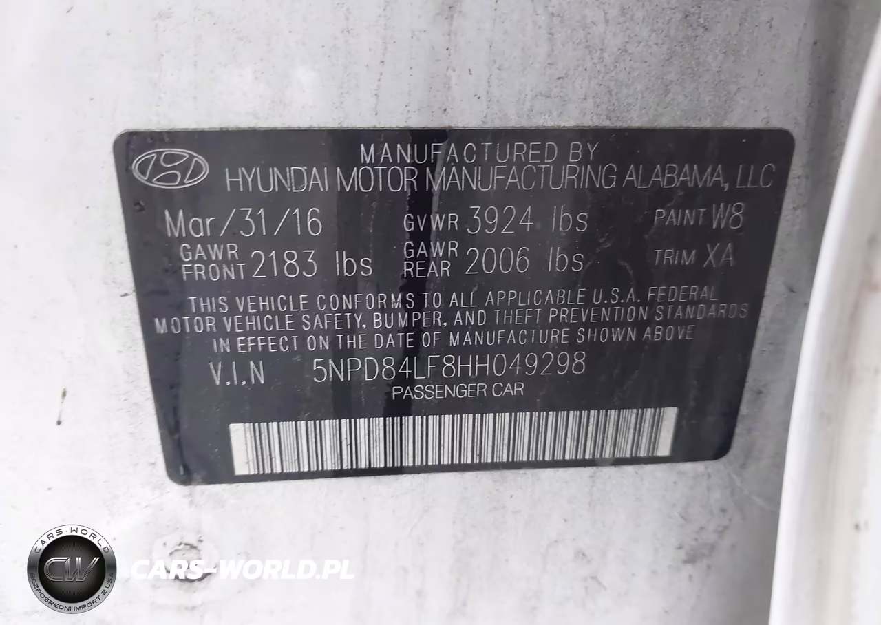 2017 Hyundai Elantra Se VIN:5NPD84LF8HH049298 - 9