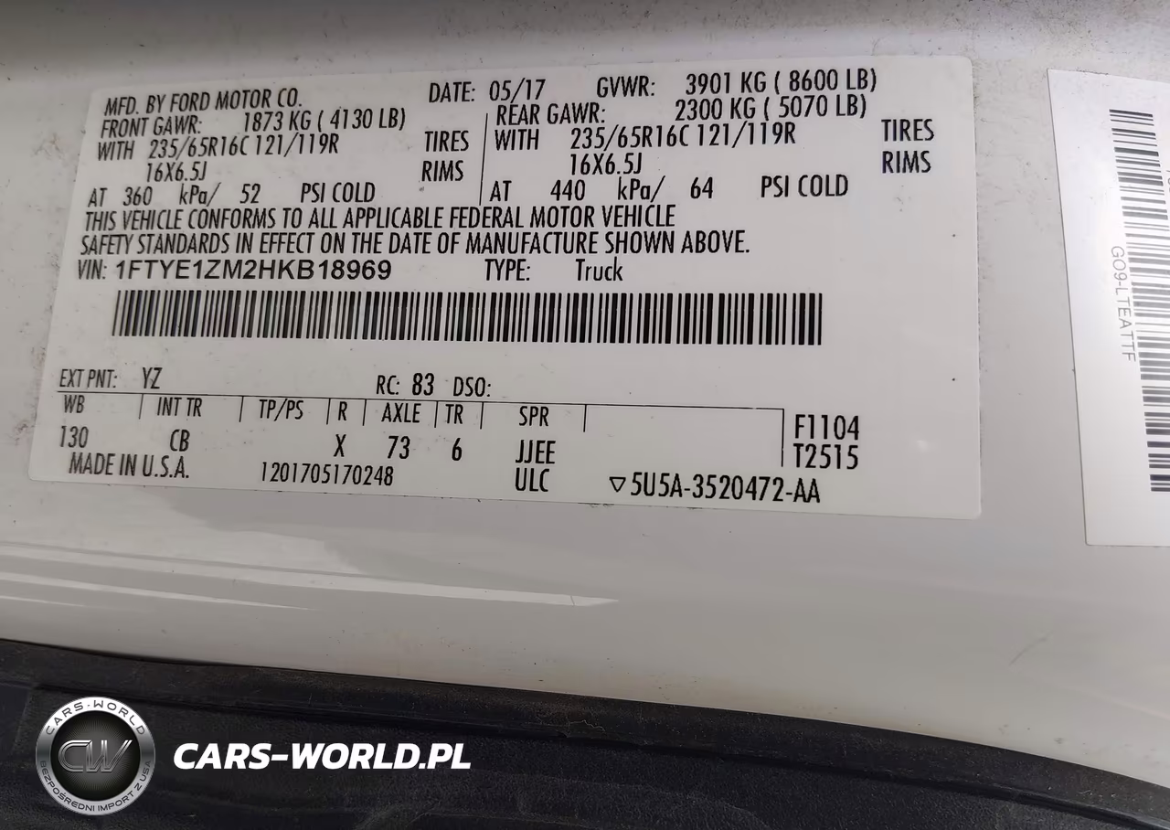 2017 Ford Transit-150 VIN:1FTYE1ZM2HKB18969 - 9