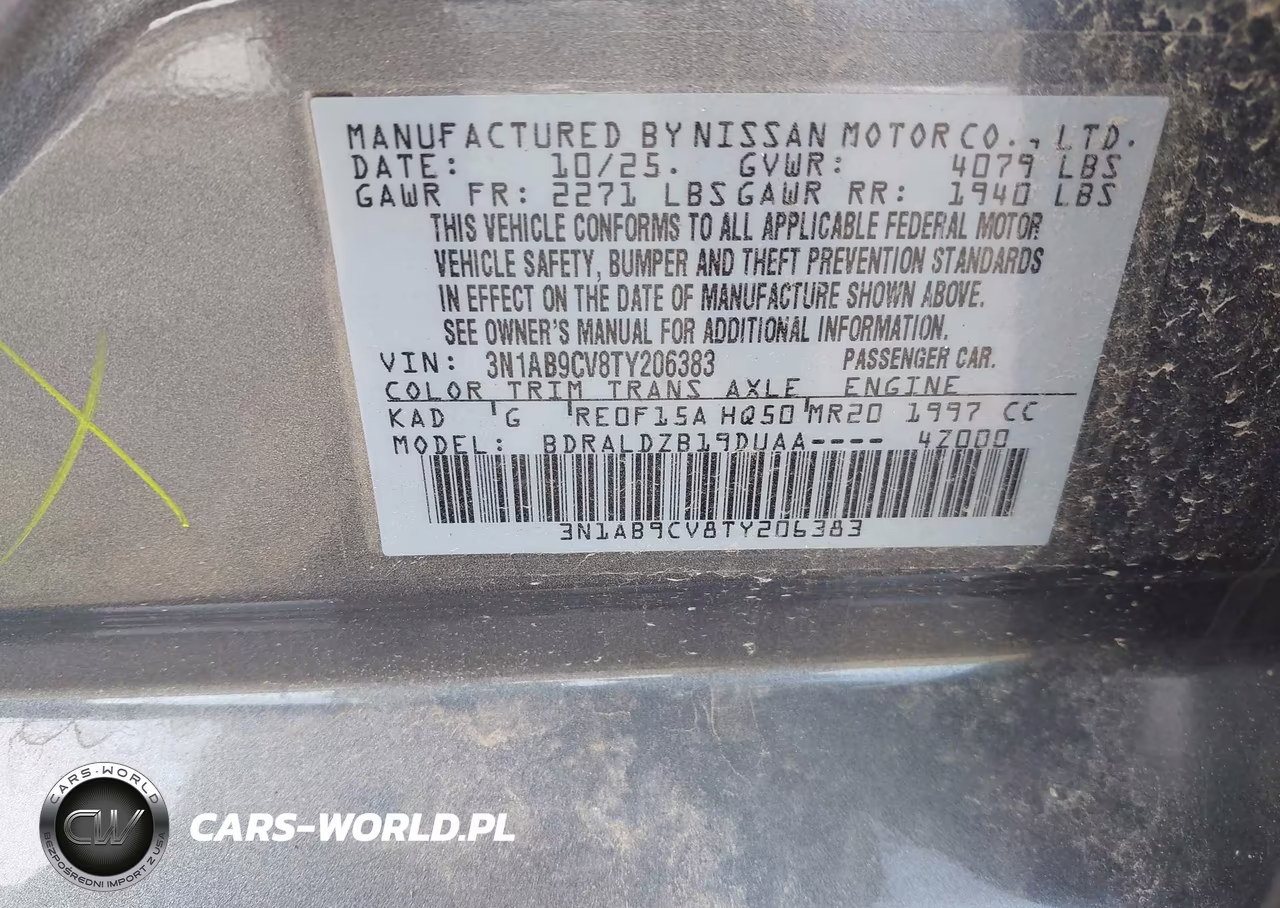 2026 Nissan Sentra Sv VIN:3N1AB9CV8TY206383 - 9