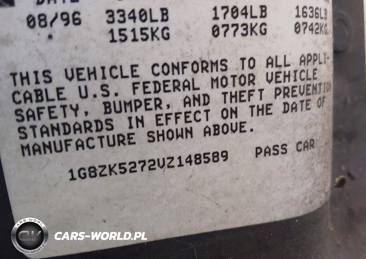 1997 Saturn Sl Sl2 VIN:1G8ZK5272VZ148589 - 9