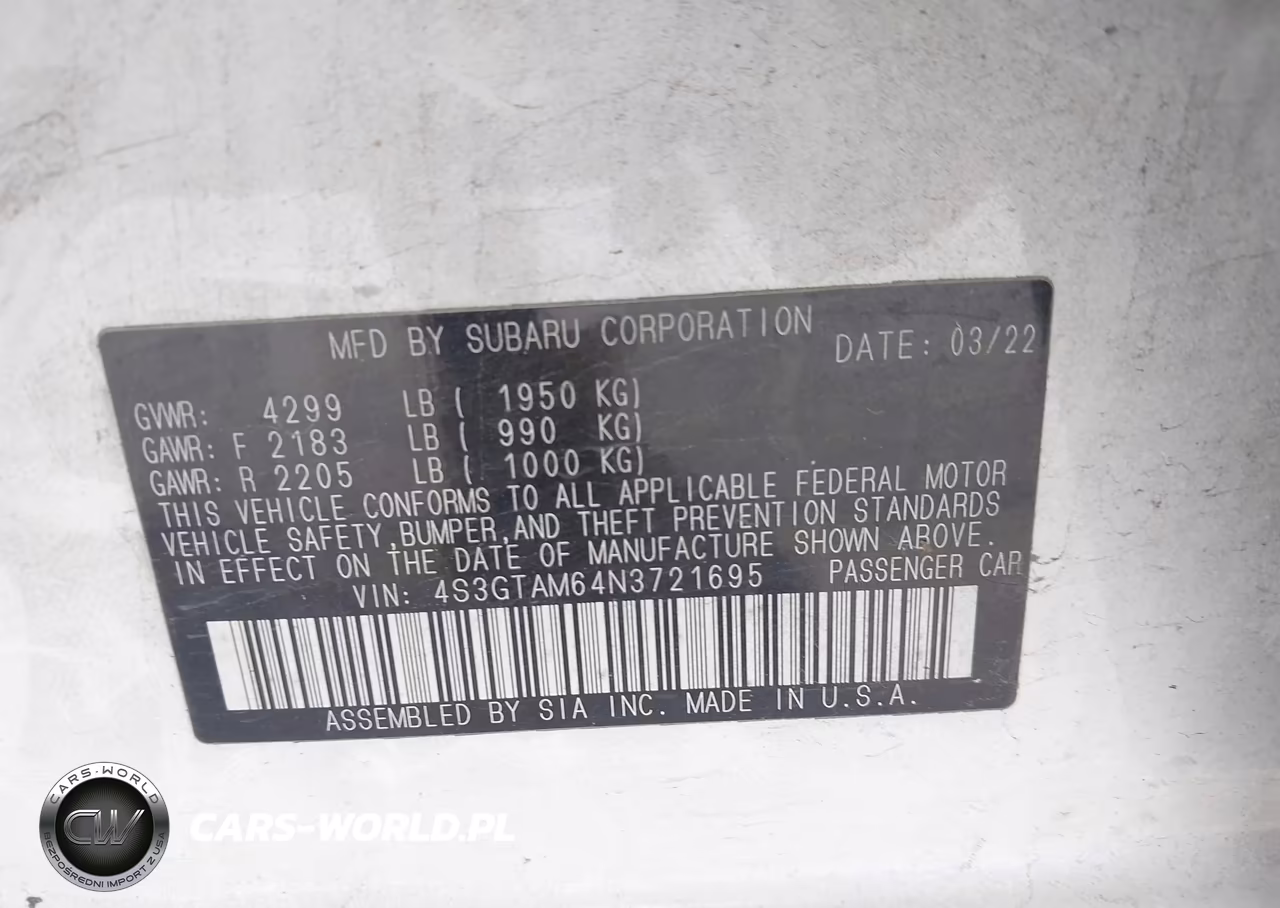 2022 Subaru Impreza Sport 5-Door VIN:4S3GTAM64N3721695 - 9