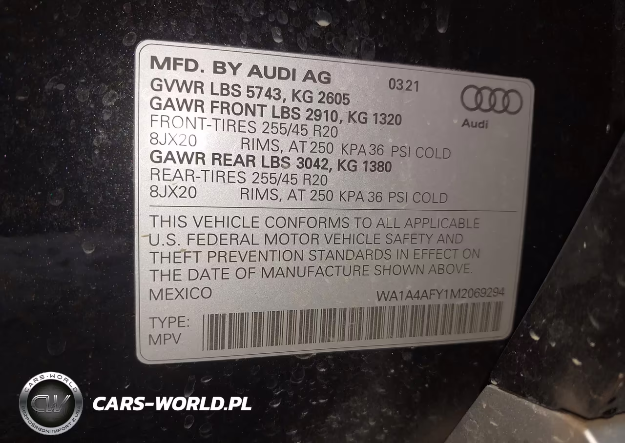 2021 Audi Sq5 Premium Tfsi Quattro Tiptronic VIN:WA1A4AFY1M2069294 - 9