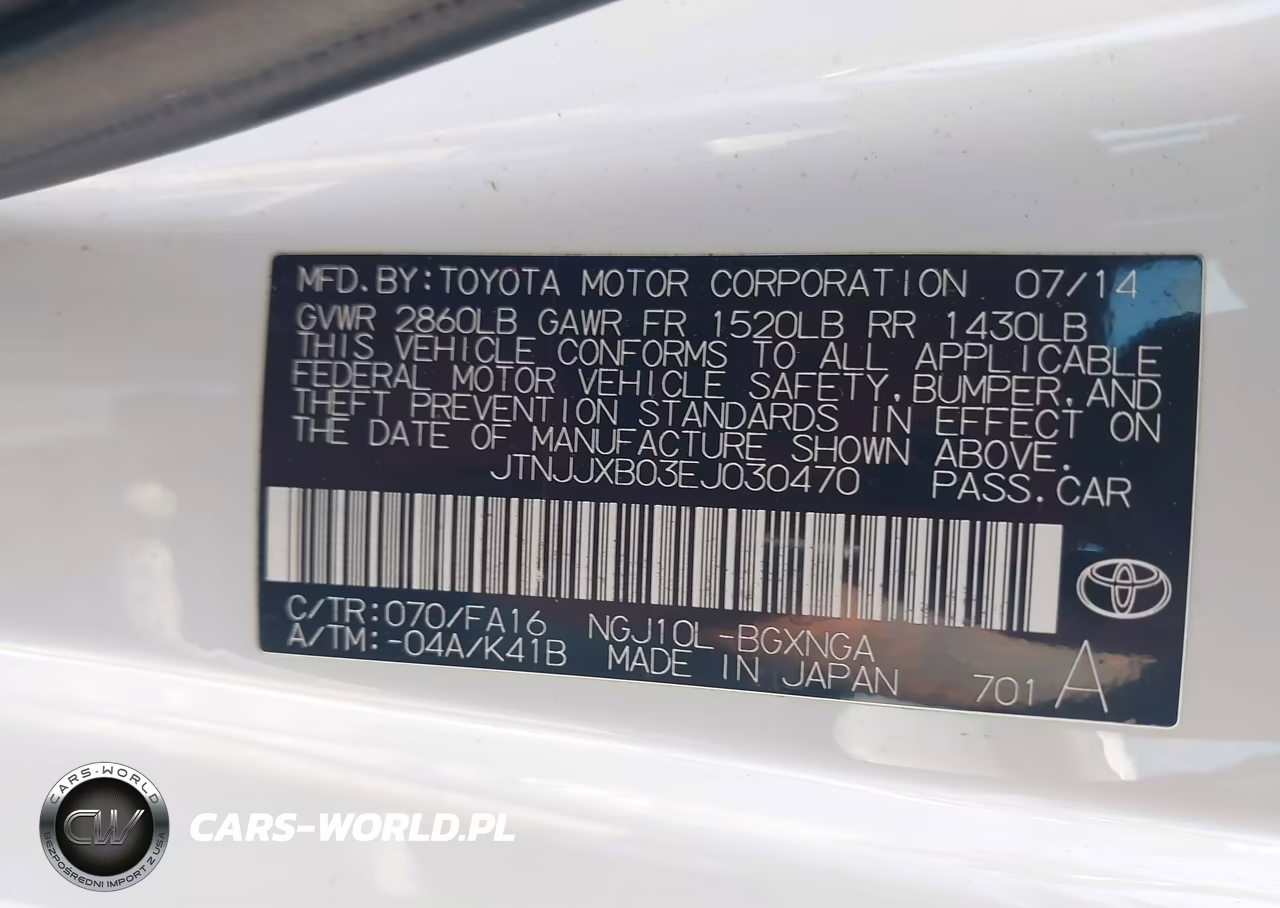 2014 Scion Iq VIN:JTNJJXB03EJ030470 - 9