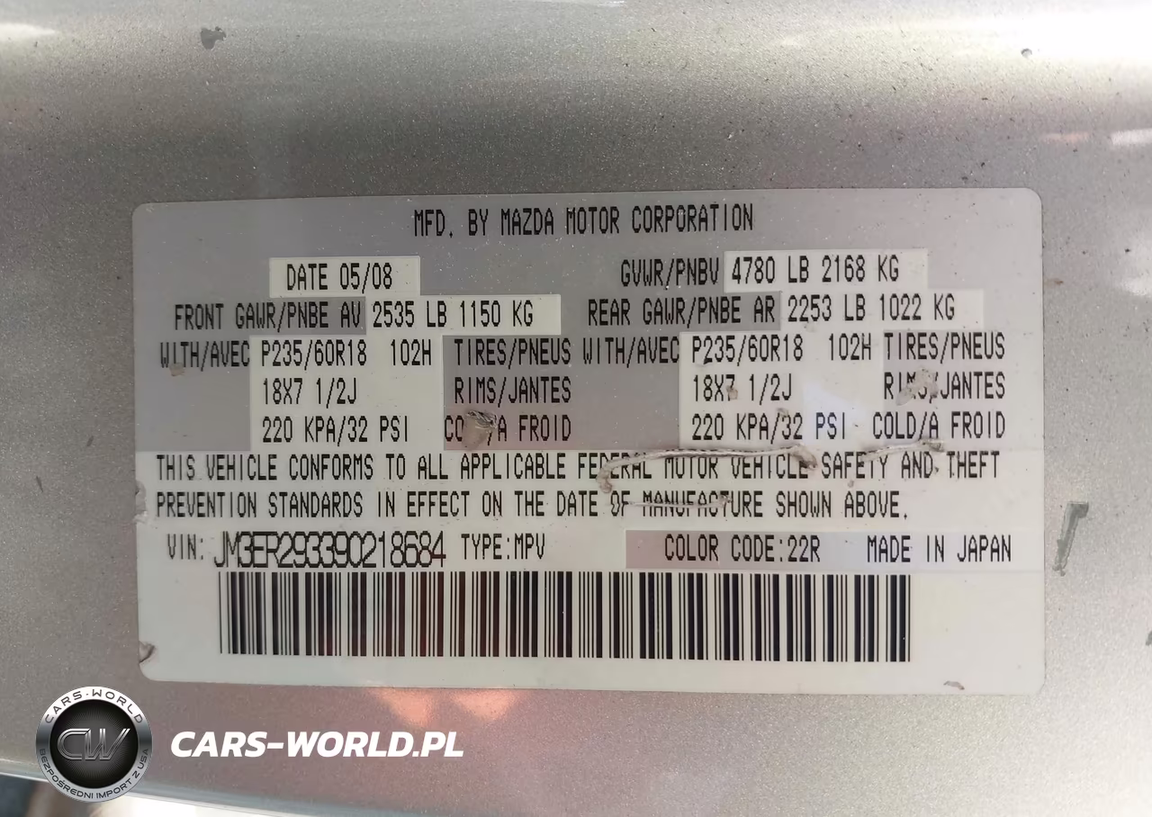 2009 Mazda Cx-7 Sport VIN:JM3ER293390218684 - 9