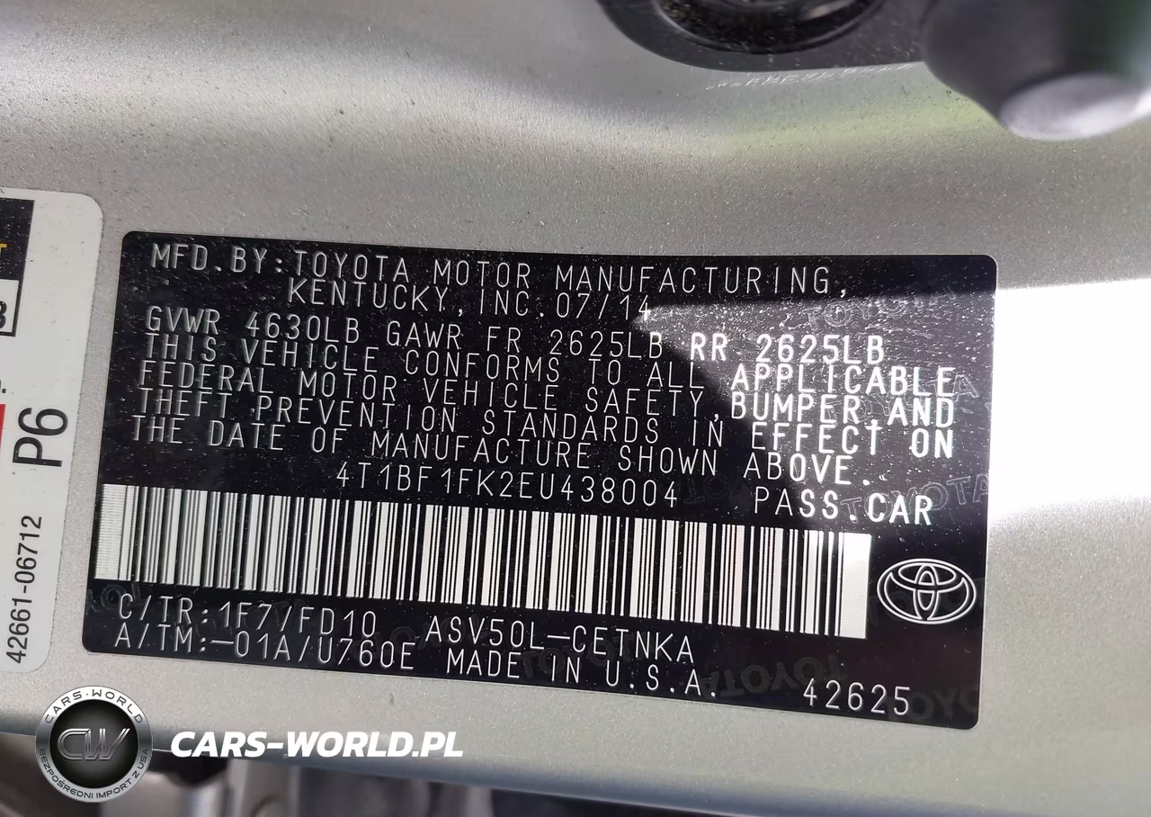 2014 Toyota Camry Le VIN:4T1BF1FK2EU438004 - 9