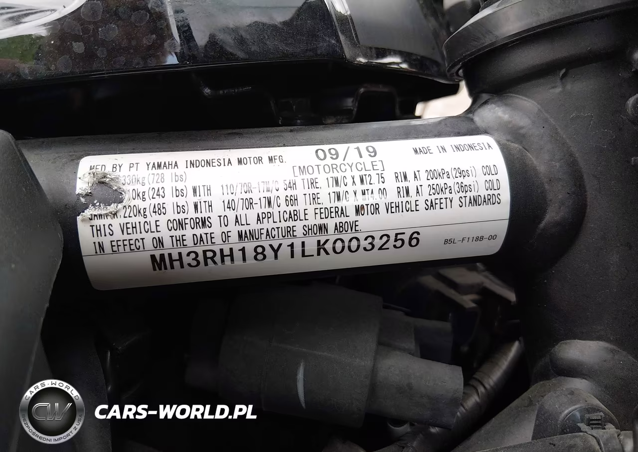 2020 Yamaha Yzfr3 A VIN:MH3RH18Y1LK003256 - 10