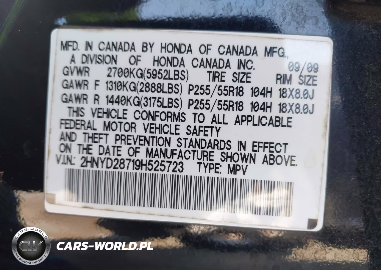 2009 Acura Mdx Sport Package VIN:2HNYD28719H525723 - 9