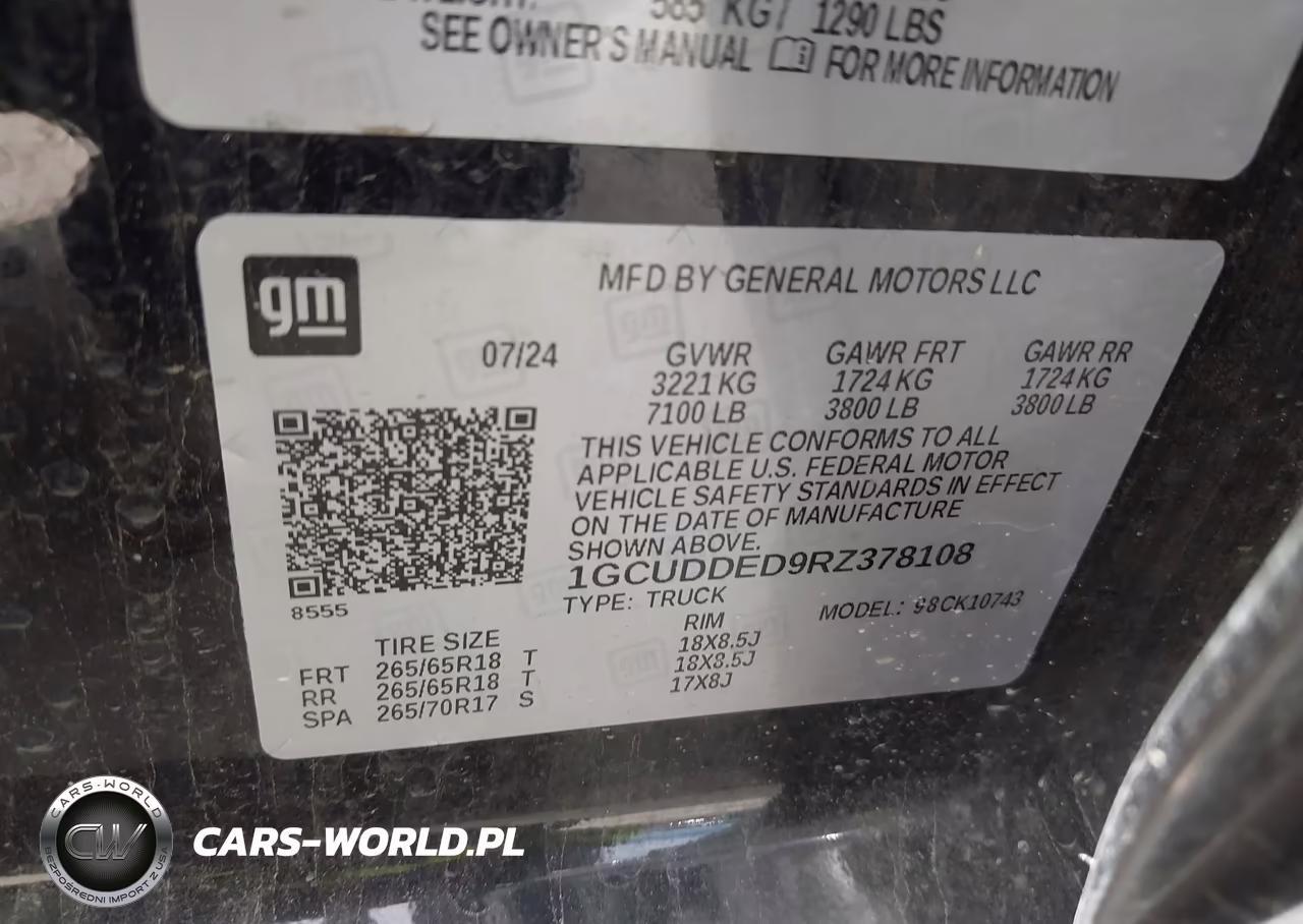 2024 Chevrolet Silverado 1500 4Wd Standard Bed Lt VIN:1GCUDDED9RZ378108 - 9