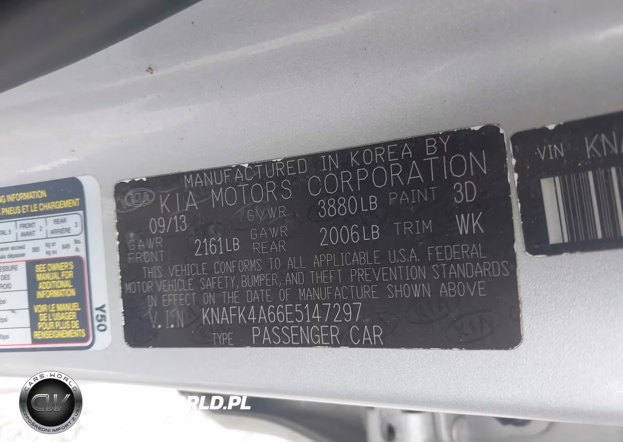 2014 Kia Forte Lx VIN:KNAFK4A66E5147297 - 9