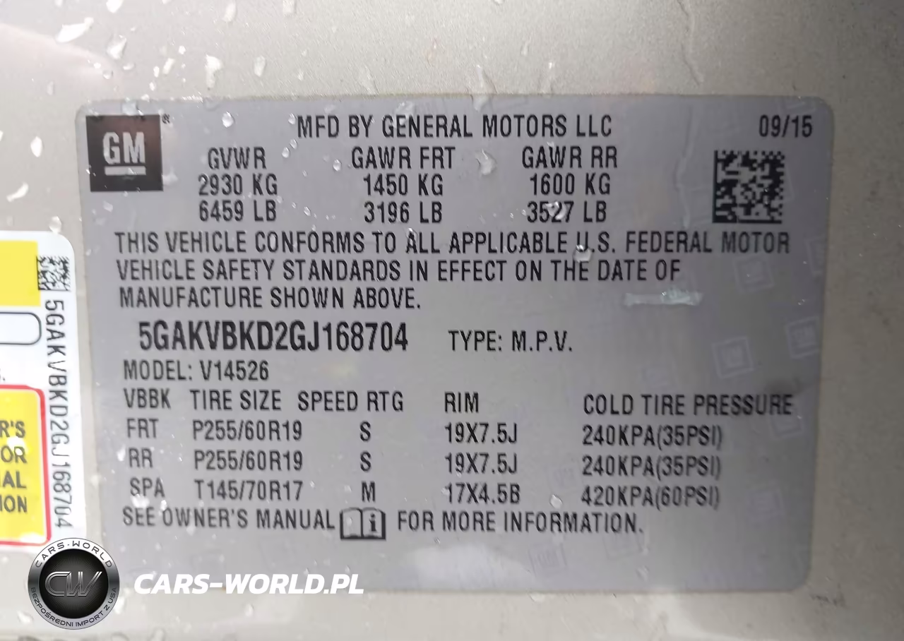 2016 Buick Enclave Leather VIN:5GAKVBKD2GJ168704 - 9