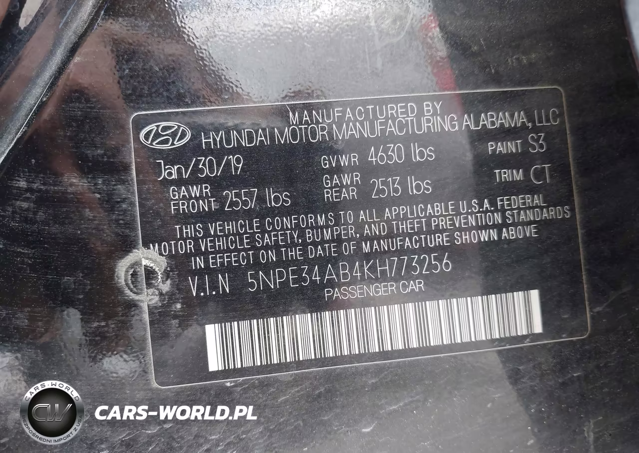 2019 Hyundai Sonata Limited 2.0T VIN:5NPE34AB4KH773256 - 9