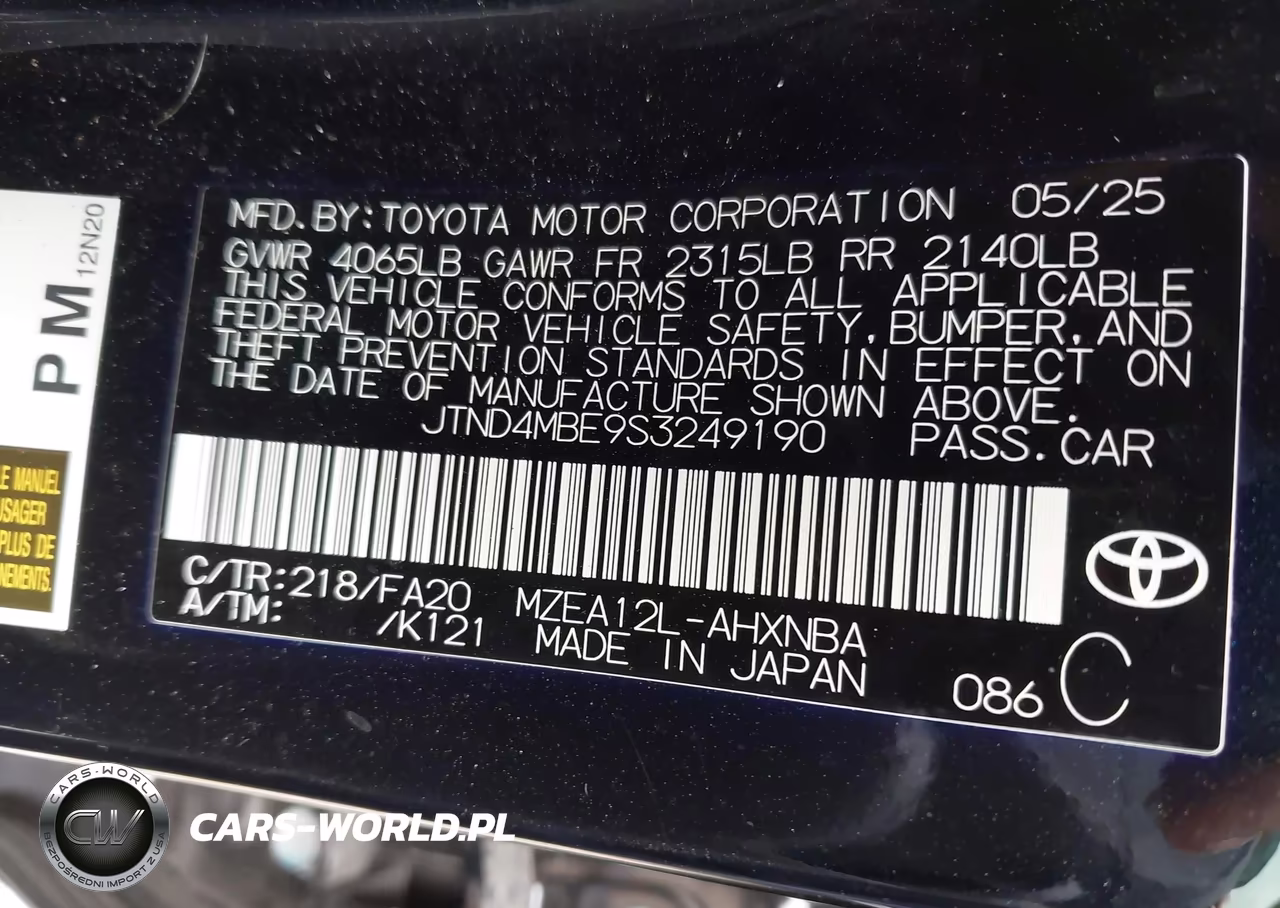 2025 Toyota Corolla Se VIN:JTND4MBE9S3249190 - 9